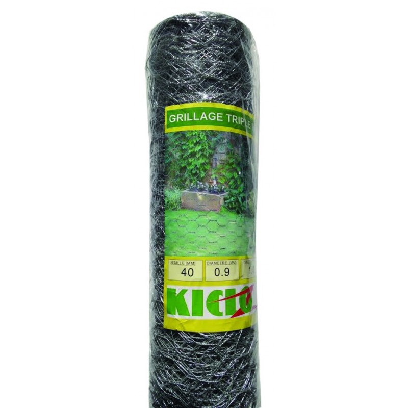 GRILLAGE GALVANISÉ TRIPLE TORSION H1.50M Maille 40mm 50M GRILLAGE GALVANISÉ TRIPLE TORSION H1.50M Maille 40mm 50M