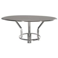 CHAPEAU PLAT INOX D.125 A 200