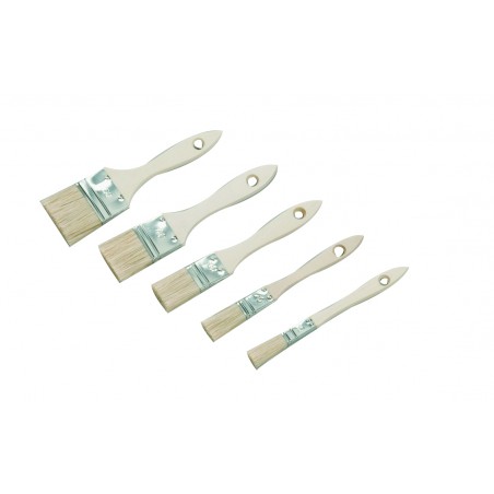 LOT DE 5 PINCEAUX PLATS AVEC CAVALIER LOT DE 5 PINCEAUX PLATS AVEC CAVALIER