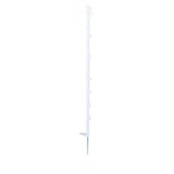 PIQUET PVC AVEC BECHE LATERALE SIMPLE  105CM  BLAN