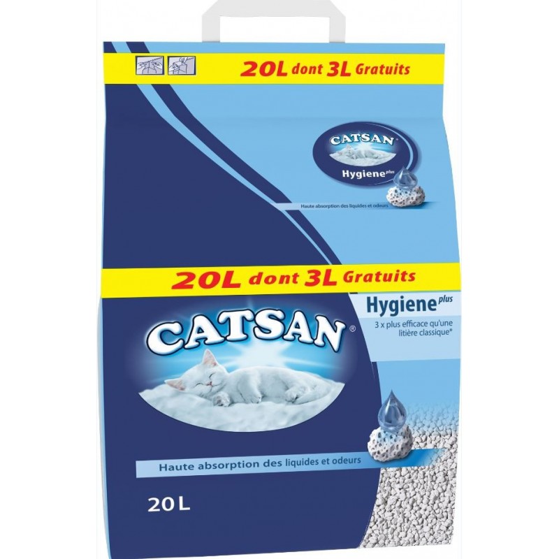 LITIERE HYGIENE PLUS CATSAN 20 L DONT 3 L GT