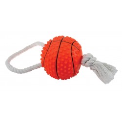 JOUET BALLE BASKET + CORDE...