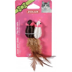 JOUET CHAT DUO SOURIS 5CM