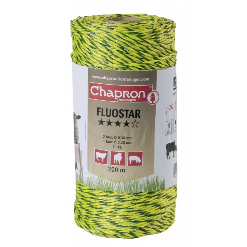 FIL CLOTURE FLUO 200M