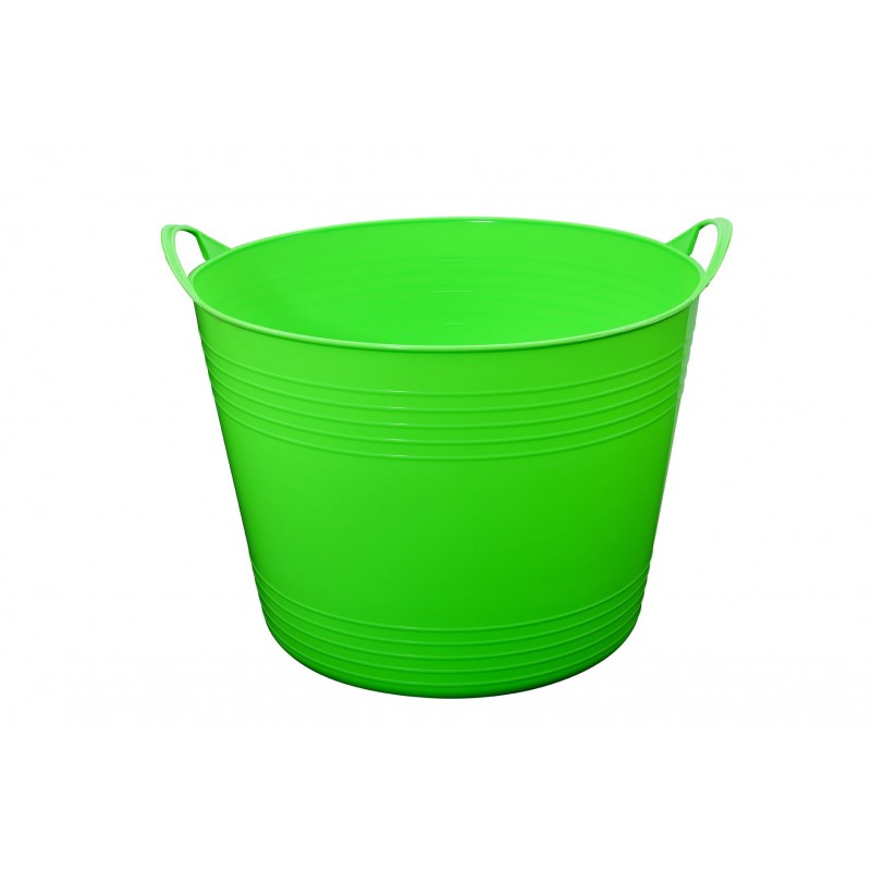 Panier de Rangement Plastique Anse 29cm Vert Anis