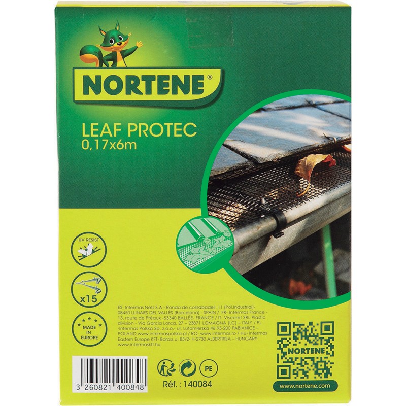 Ensemble de protection de gouttière de toit Grilles grillagées + attrape- feuilles