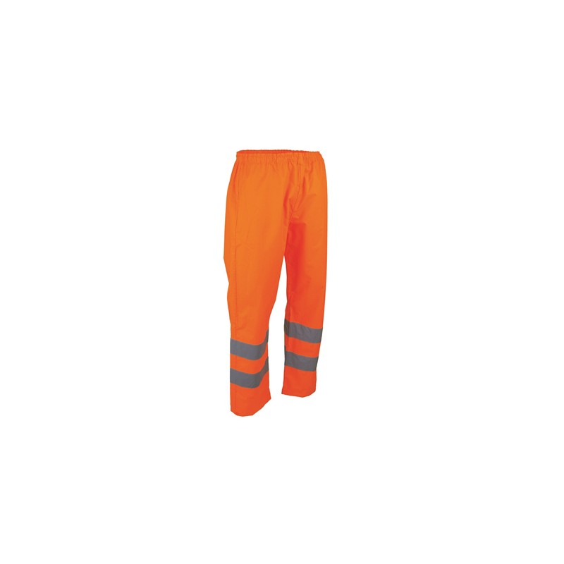 PANTALON IMPERMÉABLE HAUTE VISIBILITÉ ORANGE FLUO HOMME - LMA