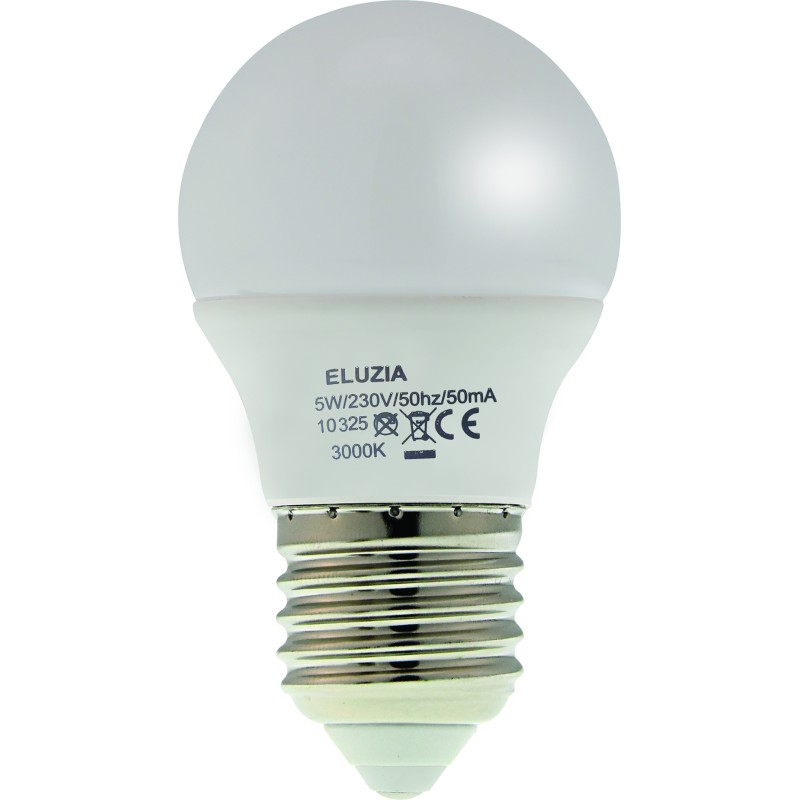 Ampoule LED SMD E14 Mini Sphérique Opale 5 W : 40 W Blanc chaud 3000 K -  ELUZIA