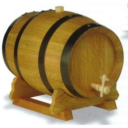 FUT CHENE 5L + SUPPORT + ROBINET 3P+ BONDE