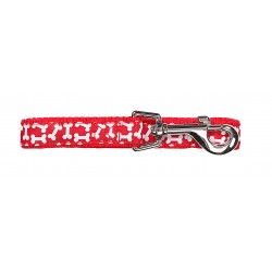 LAISSE CHIEN ROUGE M 1.2M 20MM