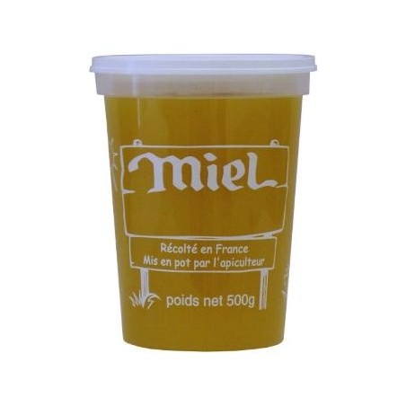 POTS MIEL PLASTIQUE IMPRIME 500GR X10