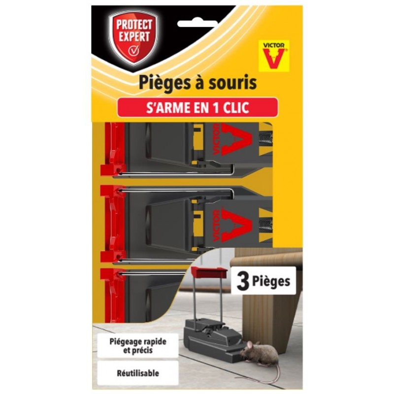 PIEGE A SOURIS TAPETTE PLASTIQUE X3 PIEGE A SOURIS TAPETTE PLASTIQUE X3
