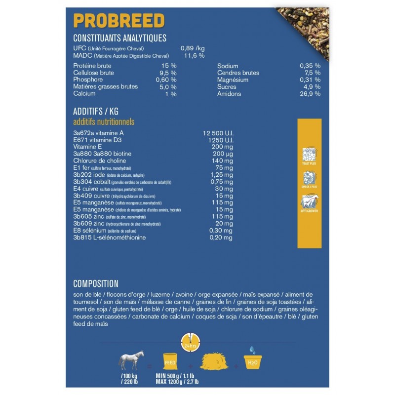 ALIMENT CHEVAL PROBREED 20KG