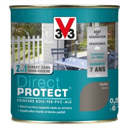 PEINTURE MULTI-MATERIAUX DIRECT PROTECT TAUPE SATIN 0.5L