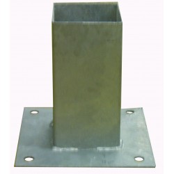 PIED DE POTEAU JARDIN GALVA 7X7CM A BOULONNER