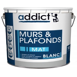 BLANC MAT MURS ET PLAFONDS 10L