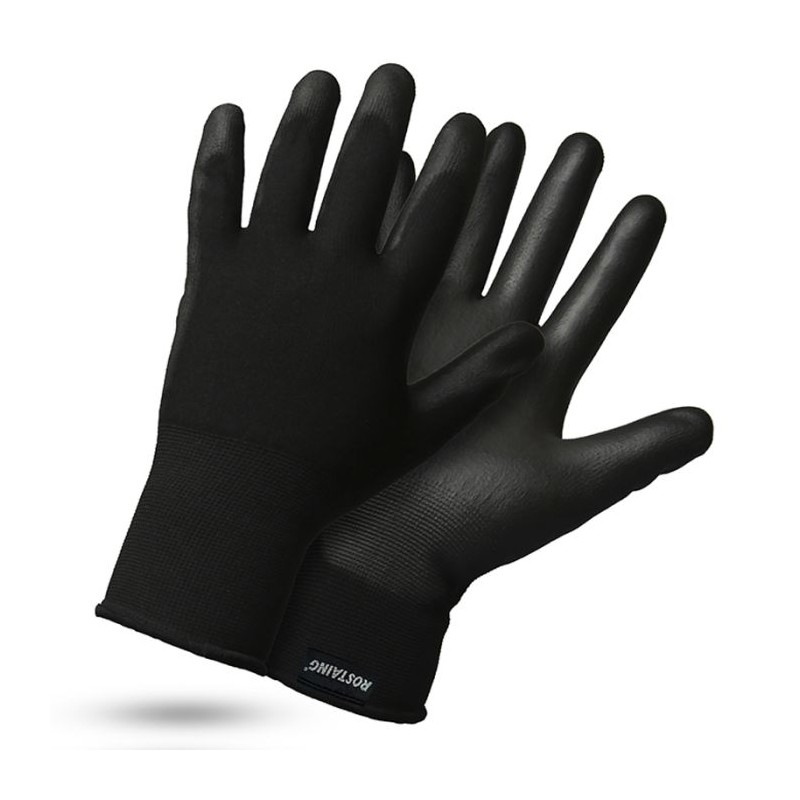 GANTS FIN TACTILE MIXTE NOIR - ROSTAING