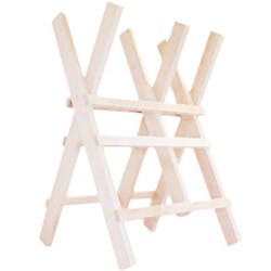 CHEVALET 3X BOIS DUR 90X50