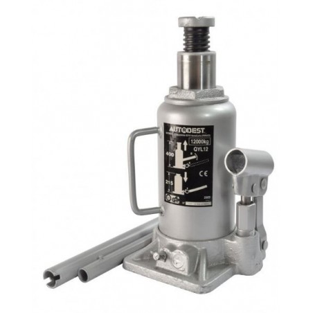 CRIC HYDRAULIQUE BOUTEILLE 12T DE 212 A 408MM CRIC HYDRAULIQUE BOUTEILLE 12T DE 212 A 408MM