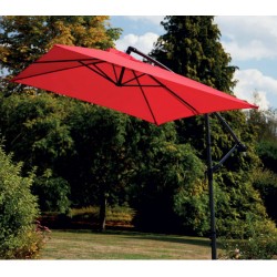 PARASOL ROUGE ALUMINIUM 3X2M