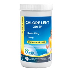 CHLORE LENT 250G 82% 1.25KG...