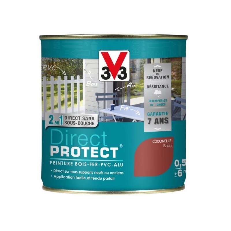 PEINTURE MULTI-MATERIAUX DIRECT PROTECT COCCINELLE SATIN 0.5L