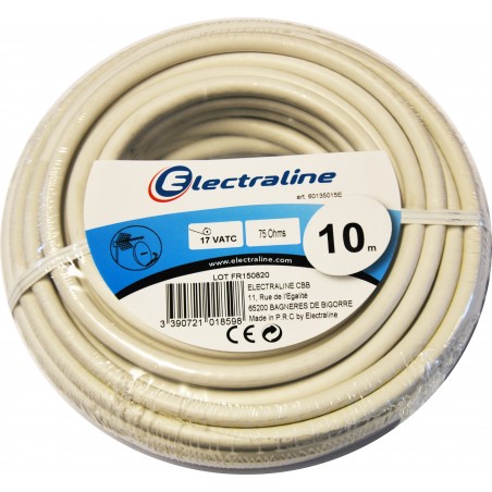 CABLE TV BOB.10M 21 VATCA BLANC CABLE TV BOB.10M 21 VATCA BLANC