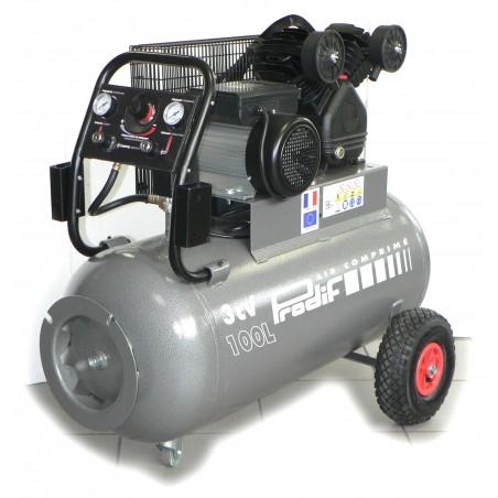 COMPRESSEUR 100L TETE V FONTE 3CV MONO + TAB REGUL COMPRESSEUR 100L TETE V FONTE 3CV MONO + TAB REGUL