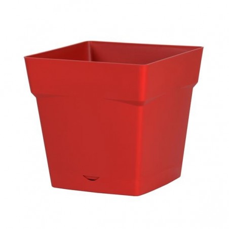 POT TOSCANE CARRE + SOUCOUPE 24.8 x 24.8 x H.24cm