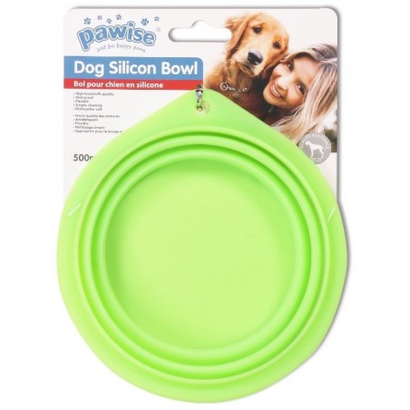 BOL POUR CHIEN EN SILICONE 15X6 CM 500 ML