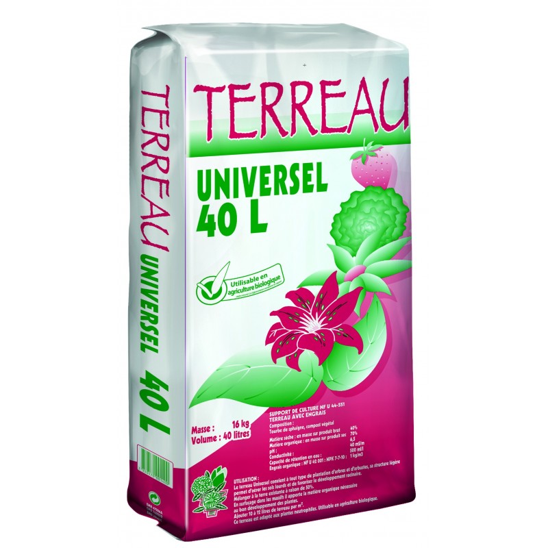 TERREAU UNIVERSEL 40L TERREAU UNIVERSEL 40L