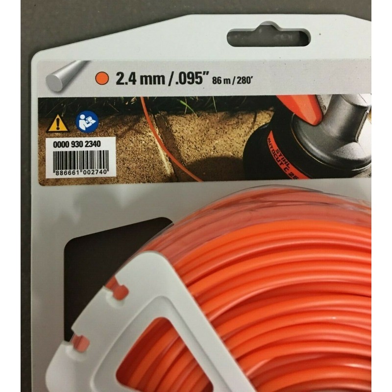 FIL NYLON STIHL ROND 2.4  MM X 86M