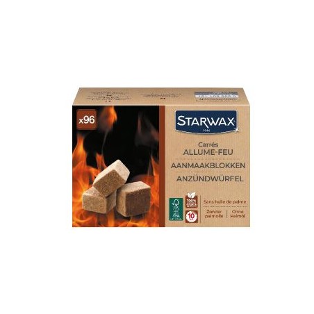 Les produits   Allumage, bois de chauffage, granulés - Allume- feu laine de bois (x96)