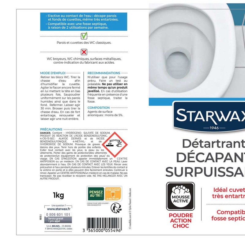 Détartrant Surpuissant Gel WC Starwax