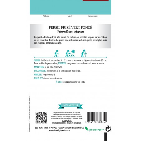 PERSIL FRISE VERT FONCE CAT3 PERSIL FRISE VERT FONCE CAT3