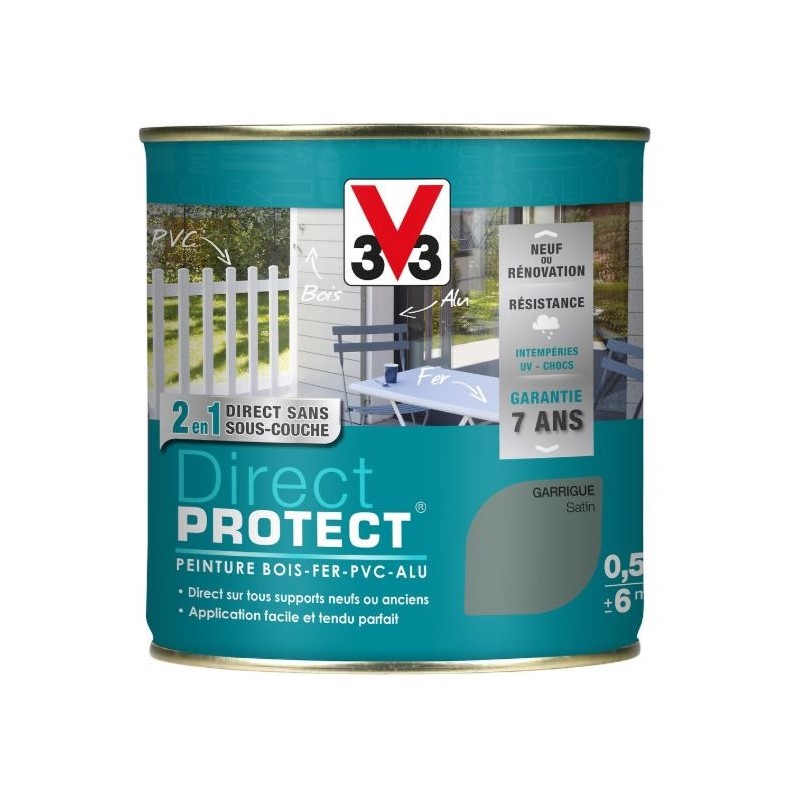 PEINTURE MULTI-MATERIAUX DIRECT PROTECT GARRIGUE SATIN 0.5L