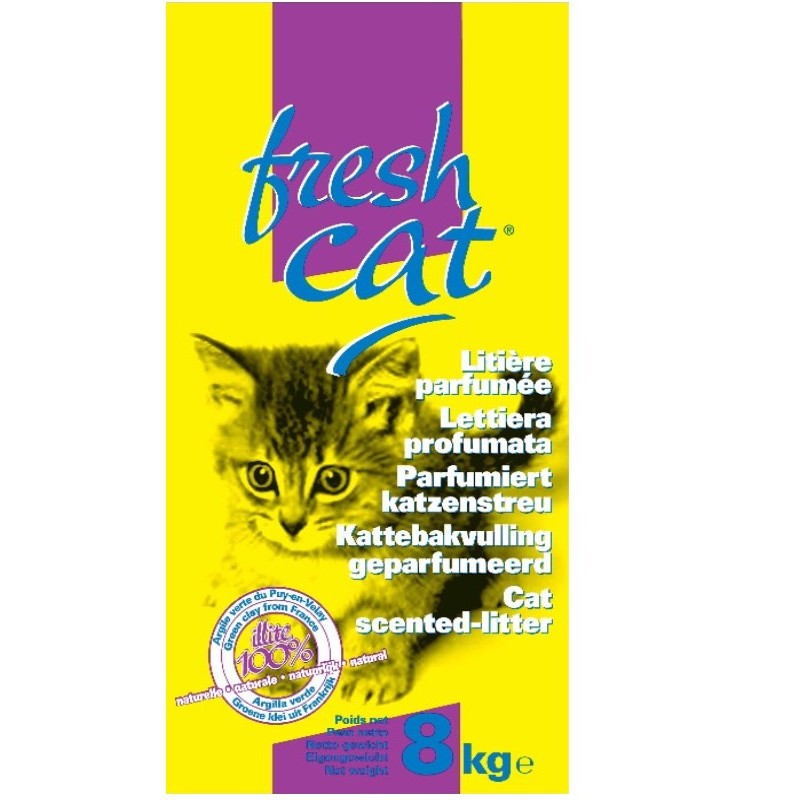 LITIERE CHAT FRESH CAT PARFUMEE GRANULES 8KG