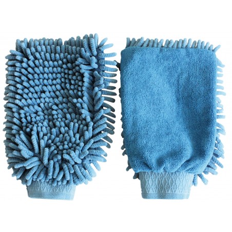 GANTS DE NETTOYAGE MICROFIBRE BLEU FONCe